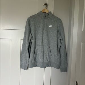 Nike Women's Gray Quarter Zip Sweatshirt